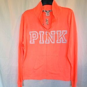 PINK Victoria's Secret Bright Coral V-Neck Sweater